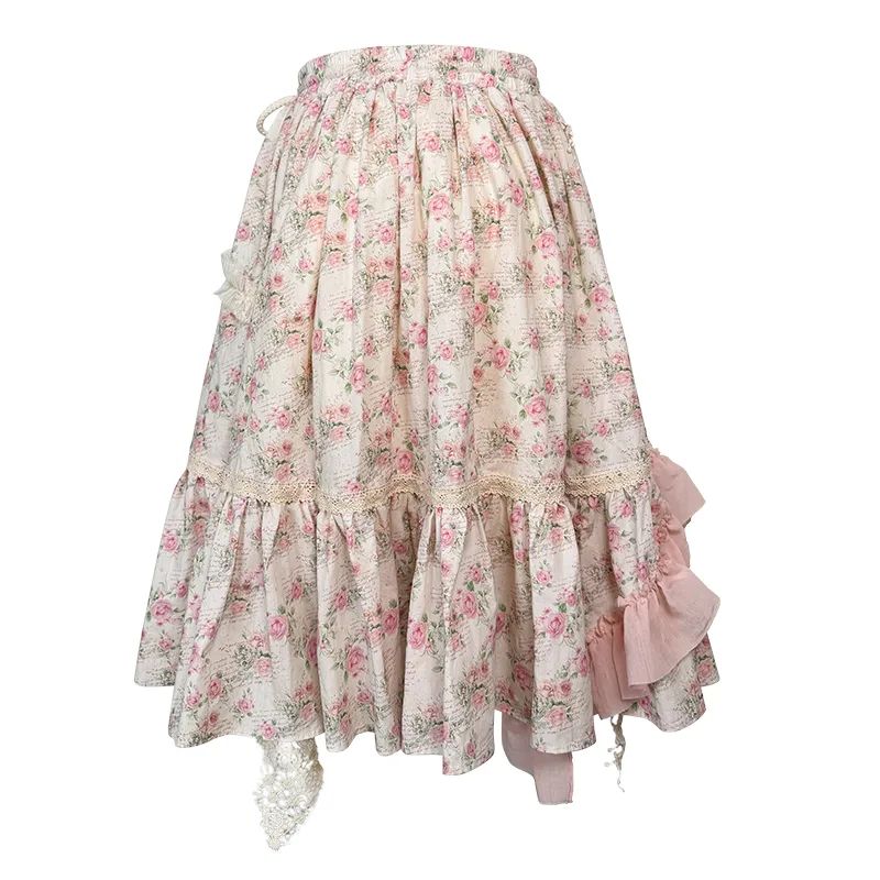 Rose Letter Long Skirt