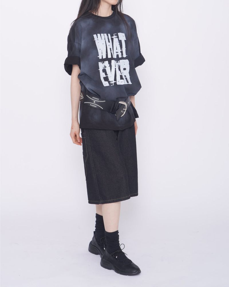 [Unisex] Whatever Dirty ウォッシュド半袖Tシャツ