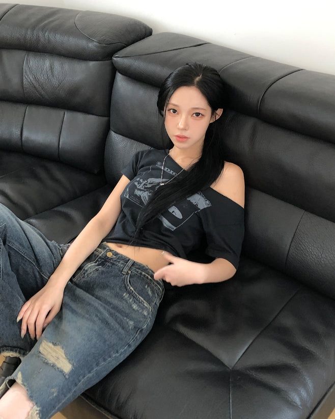 Tiu Damaged Bootcut Denim Pants