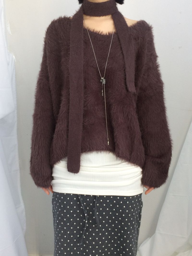 Love N Hairy muffler knitwear