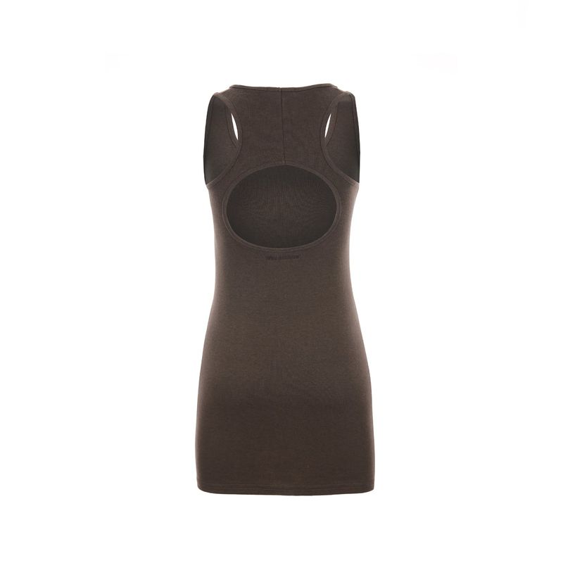 Back hole tank top dress 005