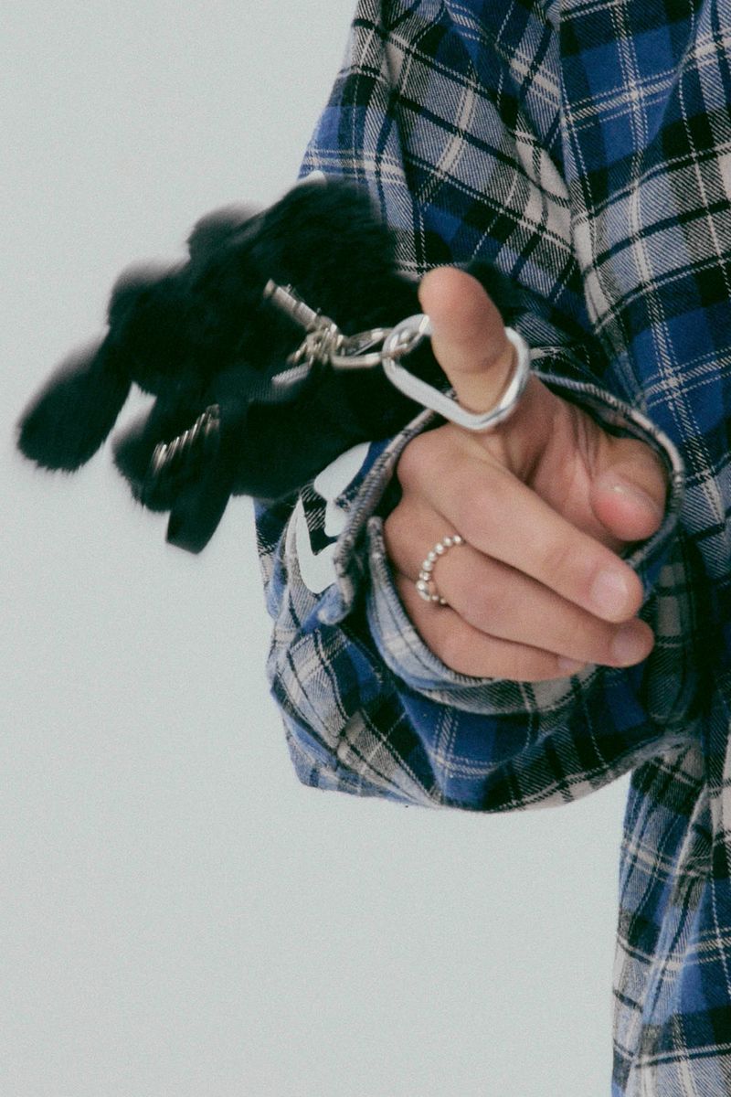 Teddy&Bunny Mini-Bag keyring_Black