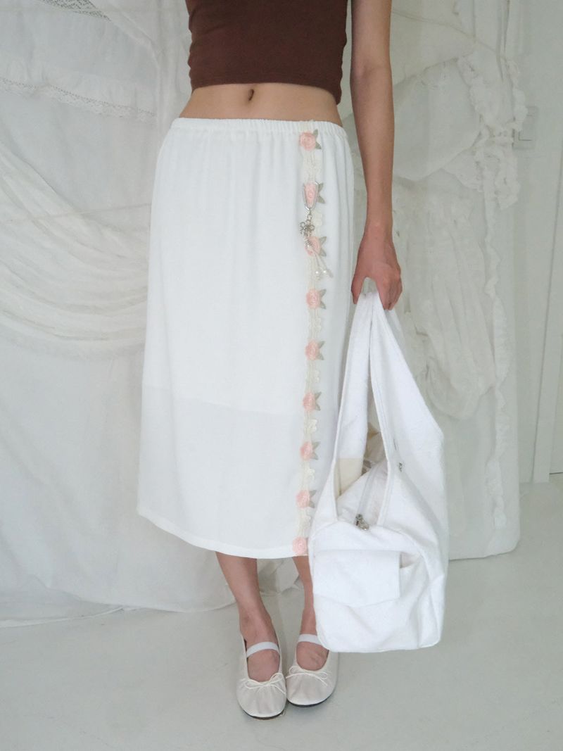 SIWL107(シウォル107)の「French Skirt (White)(Skirts)」