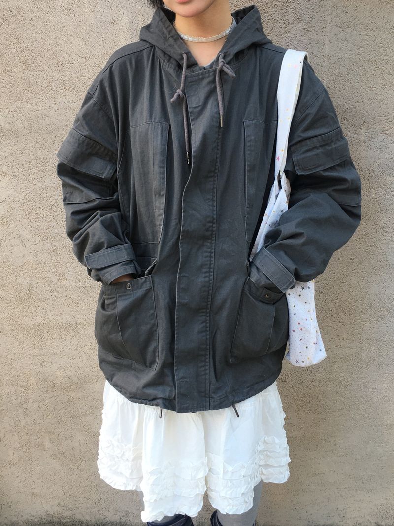 Flare some cotton frill skirt