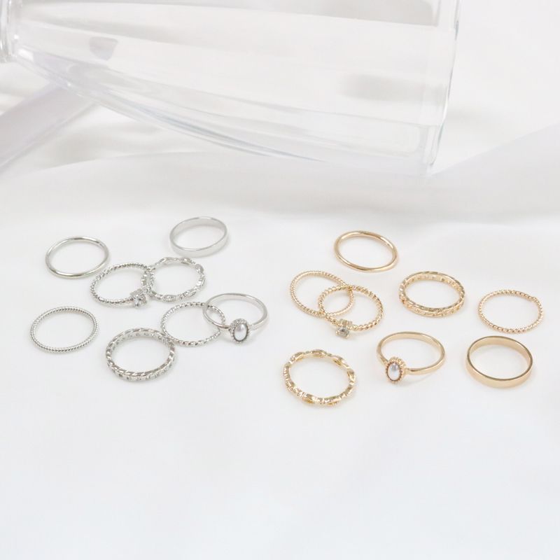 Royal Pearl Ring Set (2 color)