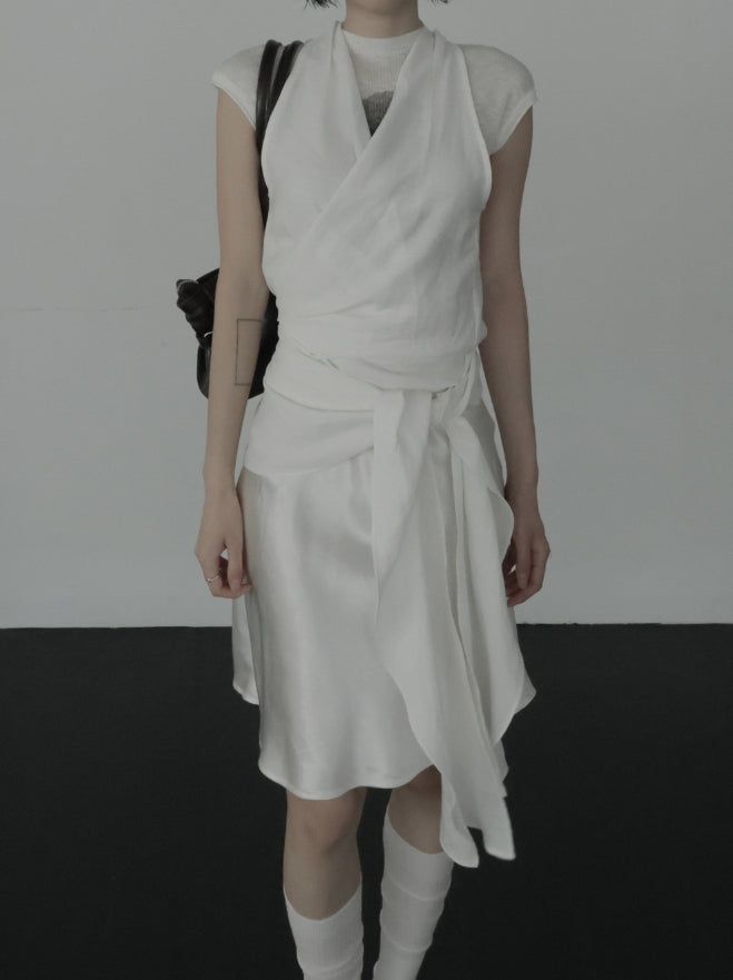 mnem（ムネム）の「Dea Wrap Bustier Blouse（Tops）」