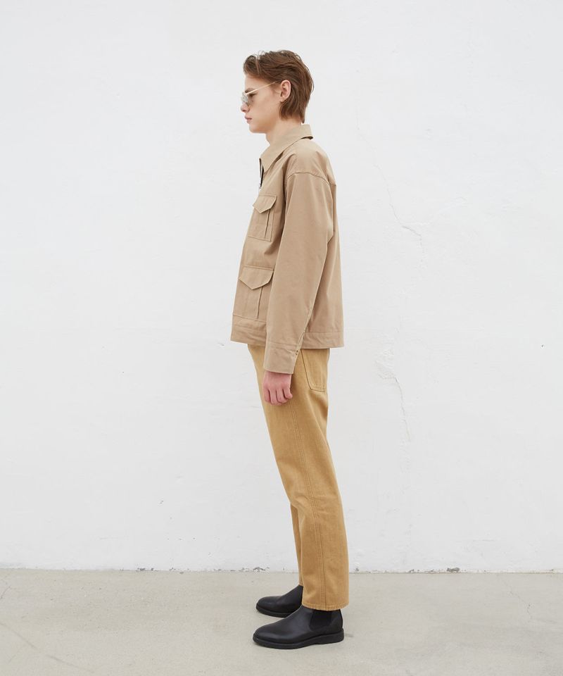 ZIPPED BEIGE SHIRT JACKET