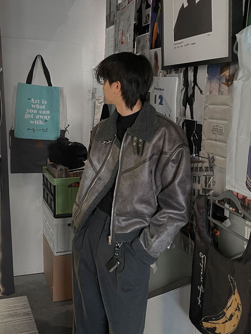 ASCLO Suede Crop Mustang Jacket (3color)