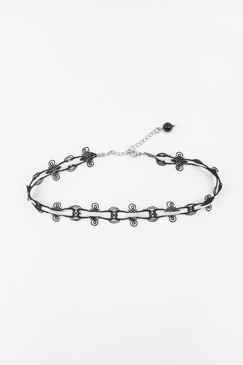Me愛 - Mowol (暮月) choker (Black/White)