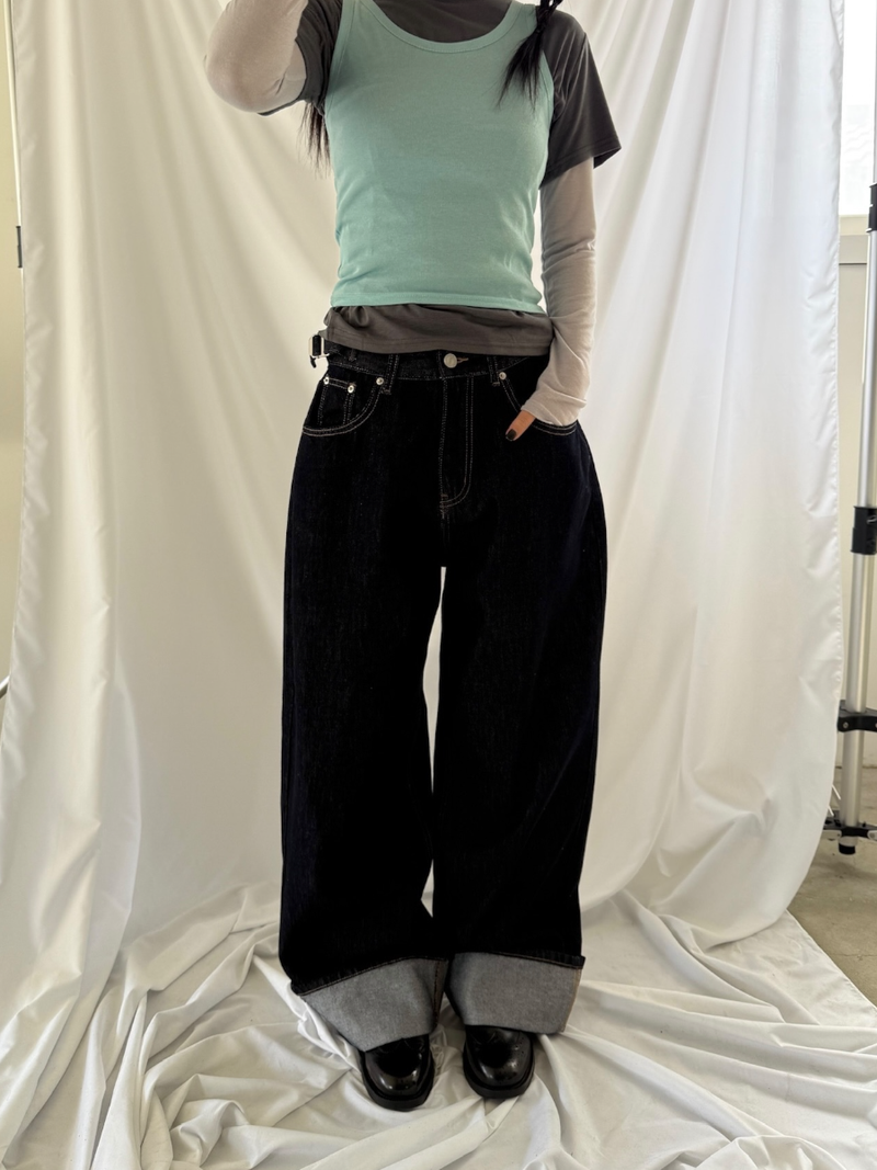 roll up non fade jeans