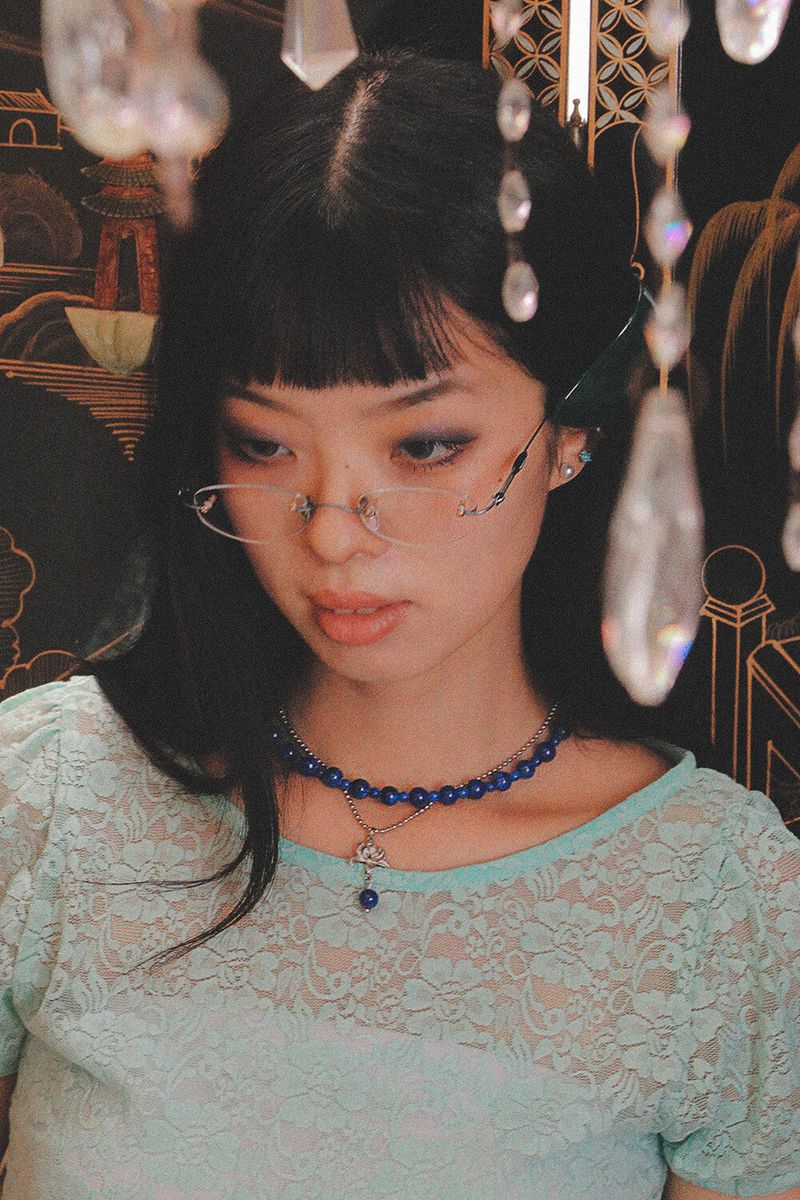 紅煙 Suryeon necklace (2way) (Black/Blue)