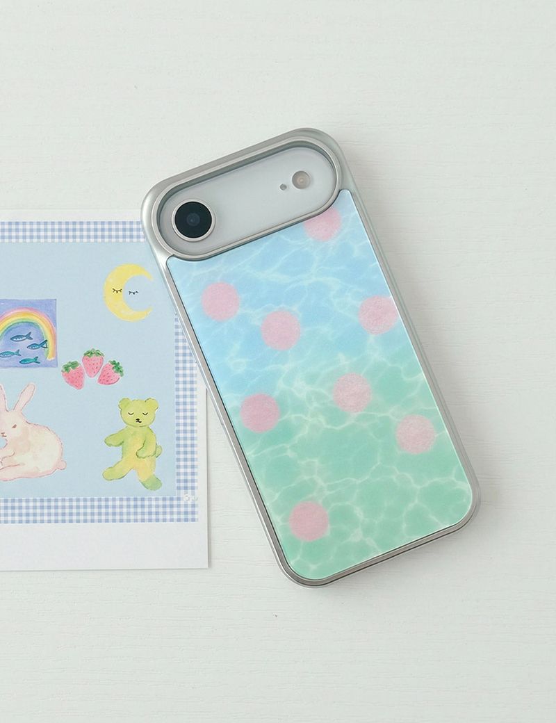 ziment(ジメント)の「【MADE】アクア ドット グラス バンパー ケース(スマホグッズ/小物)」