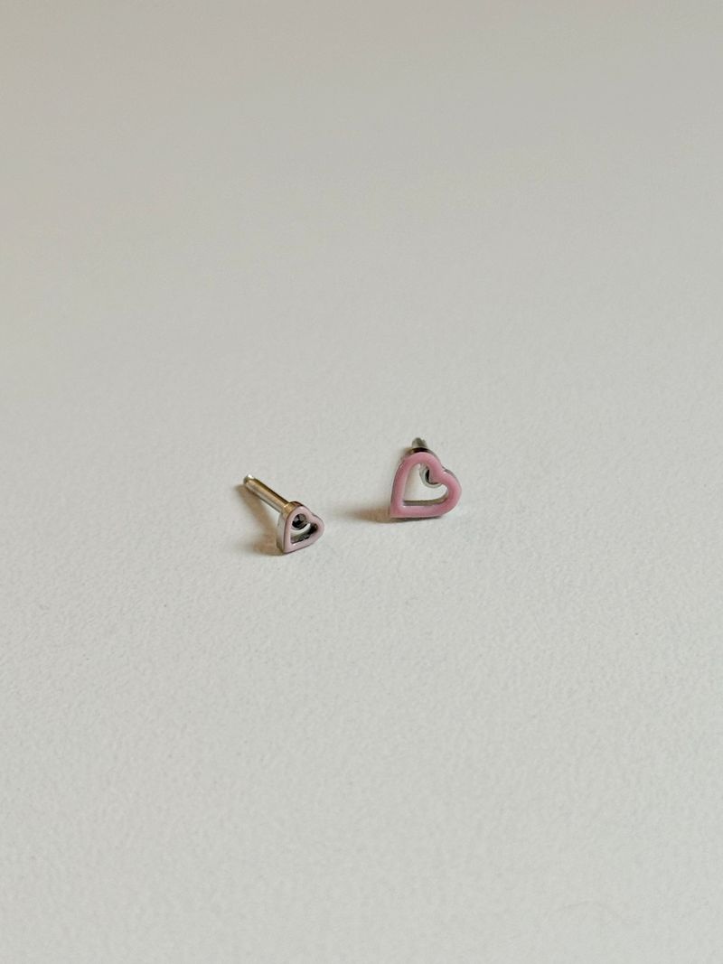 [3 color] heart piercing / 2 sizes / mini daily simple point