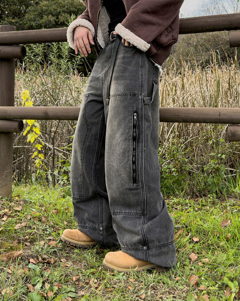 Herry Washing Zipper Carpenter Denim