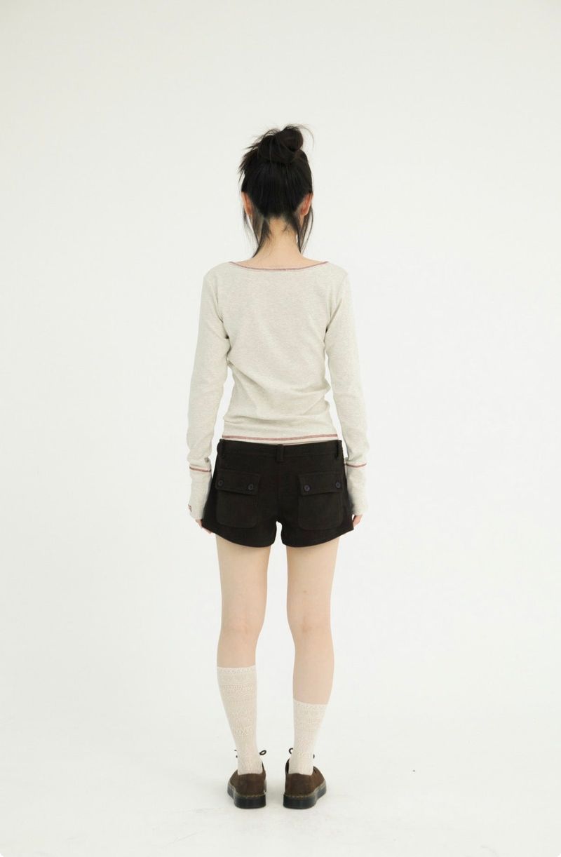 STITCH RIBBON T OATMEAL