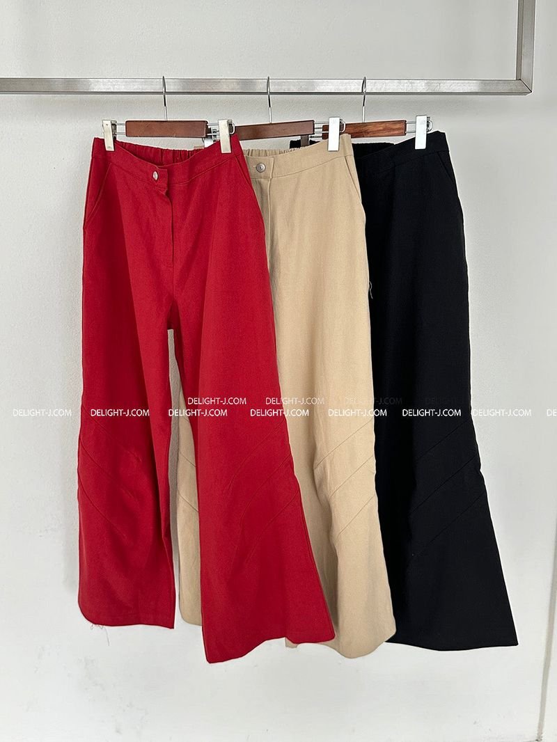 West Cotton Pintuck Wide Pants