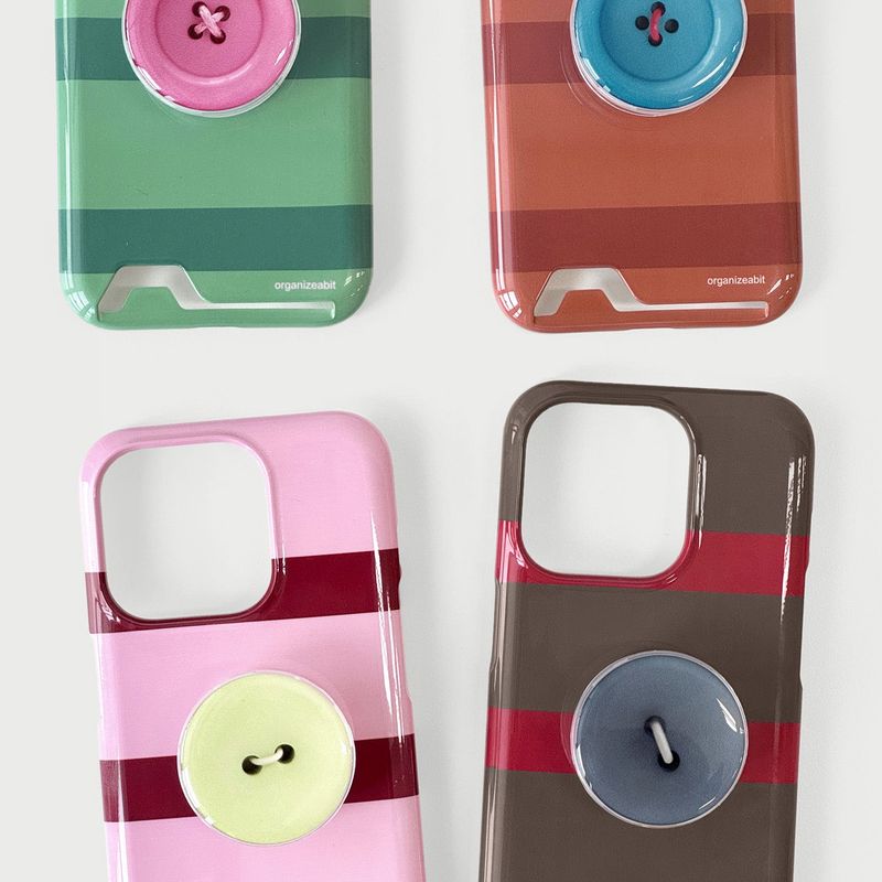 stripe phone case (brown)