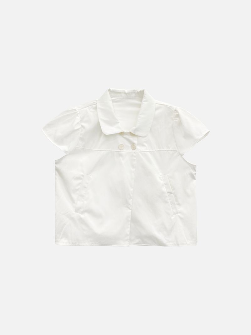 Moment button collar blouse (2c)