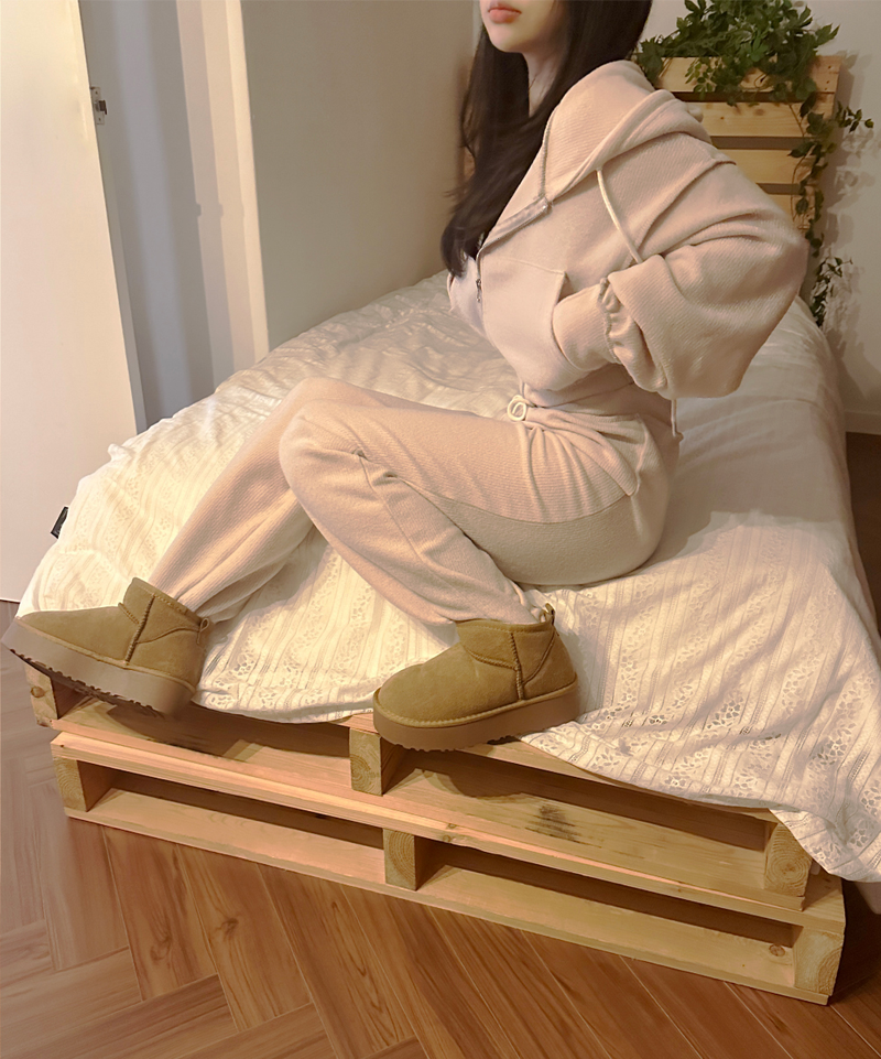 (ZIP-UP & PANTS SET!) 4 COLORS THICK FLEECE RIBBED CROPPED TRAINING PANTS