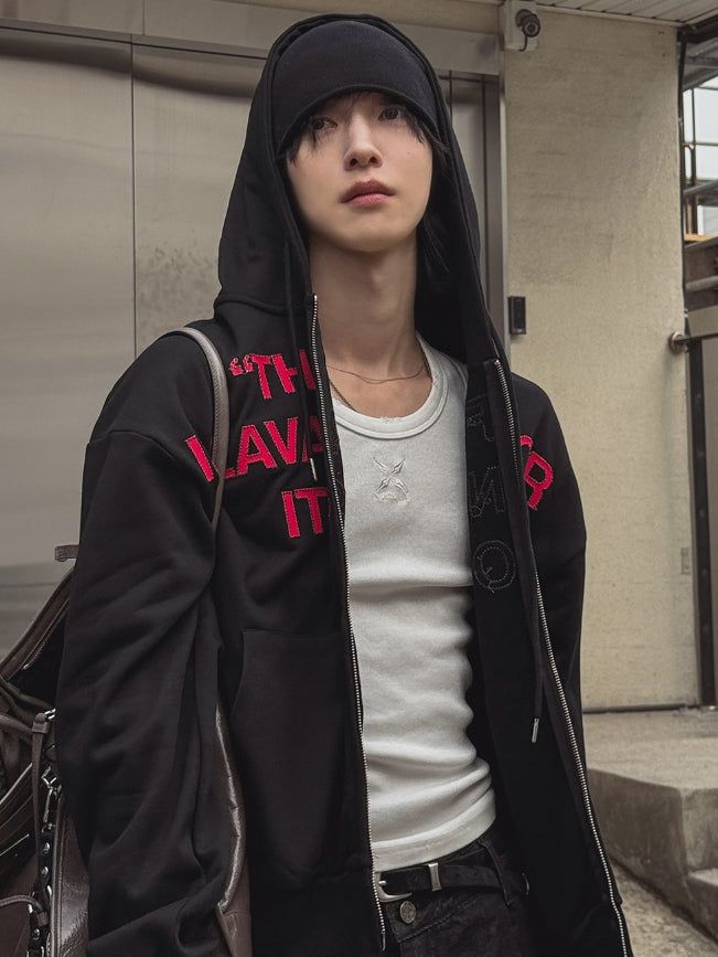 2PLAN(ツープラン)の「Flag Printing Hood Zip-Up(Tops)」