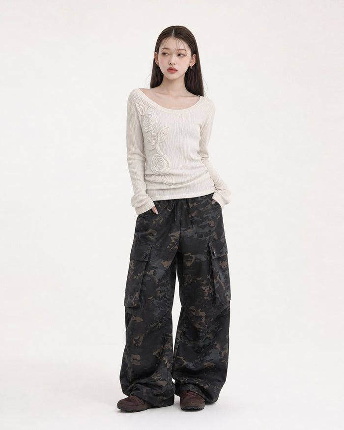 (W's) Petal Ribbed Knit