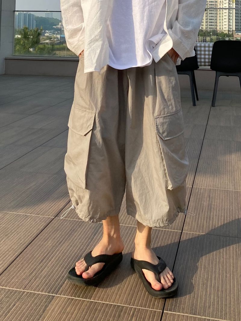 Non collar linen shirt 2C
