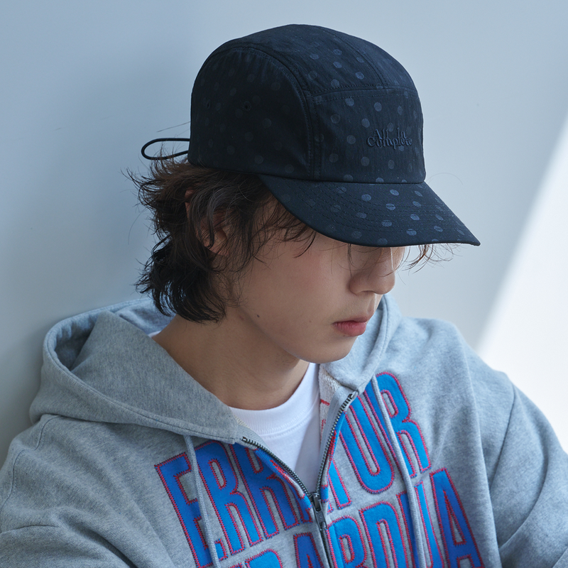ALLINCOMPLETE（オールインコンプリート）の「Flicker Dot Camp Cap (Black)（Hats）」