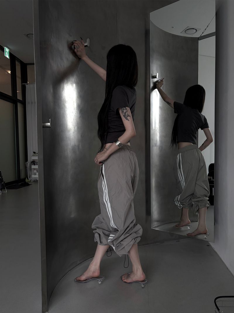 smoke track summer pants (2color)