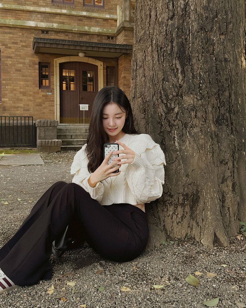 Savel frill cropped cardigan