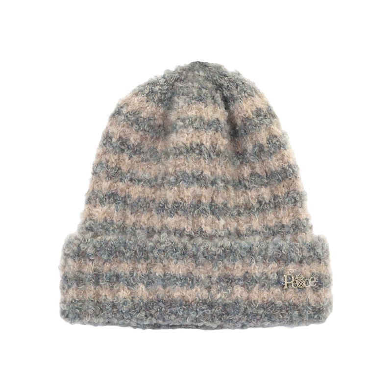 FLUFFY STRIPE BEANIE (2 COLORS)