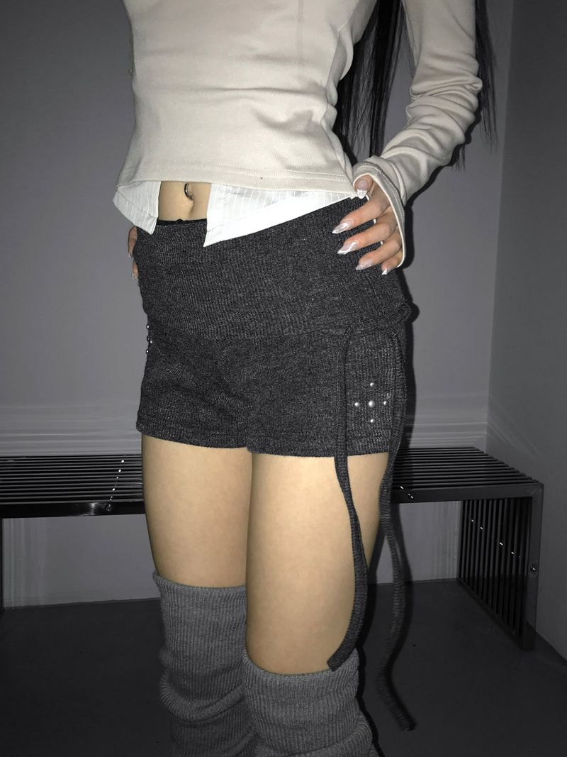 polding stud string shorts(2 color)