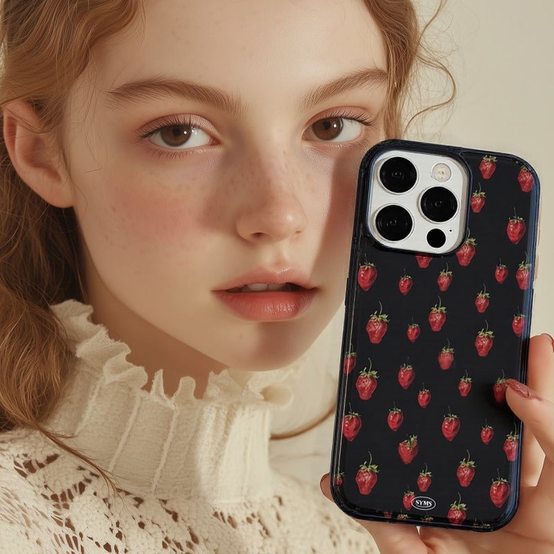 berry berry strawberry epoxy bumper case