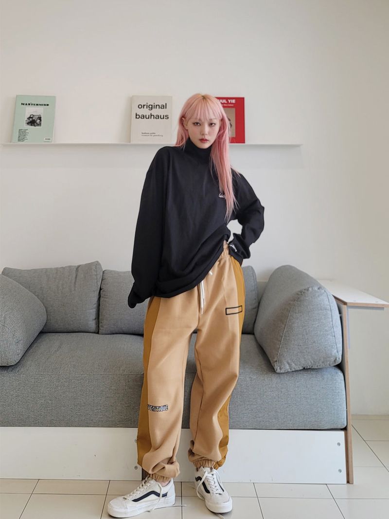VENTIQUE Square embroidery jogger PT 5color
