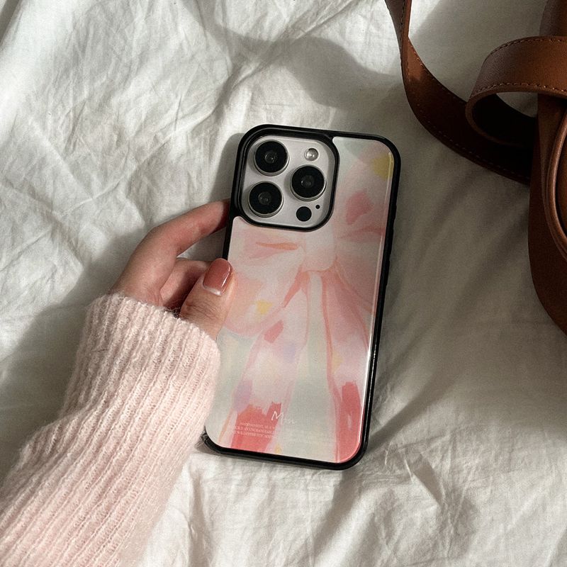 [Mademoment] vintage pink beige design iphone epoxy case