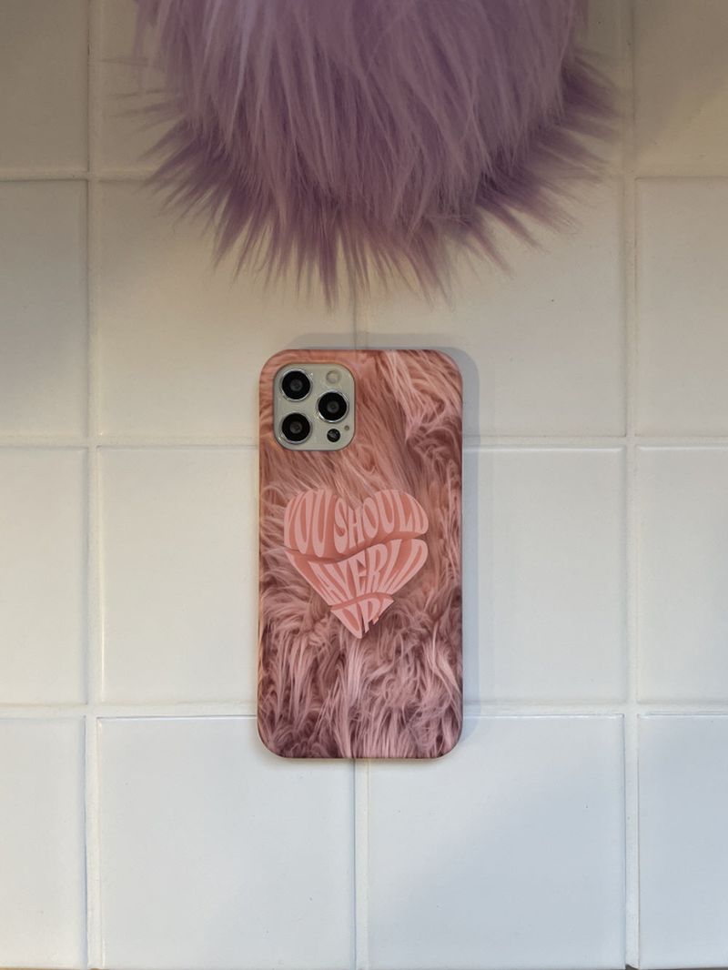 PINK FUR PHONE CASE (HARD)