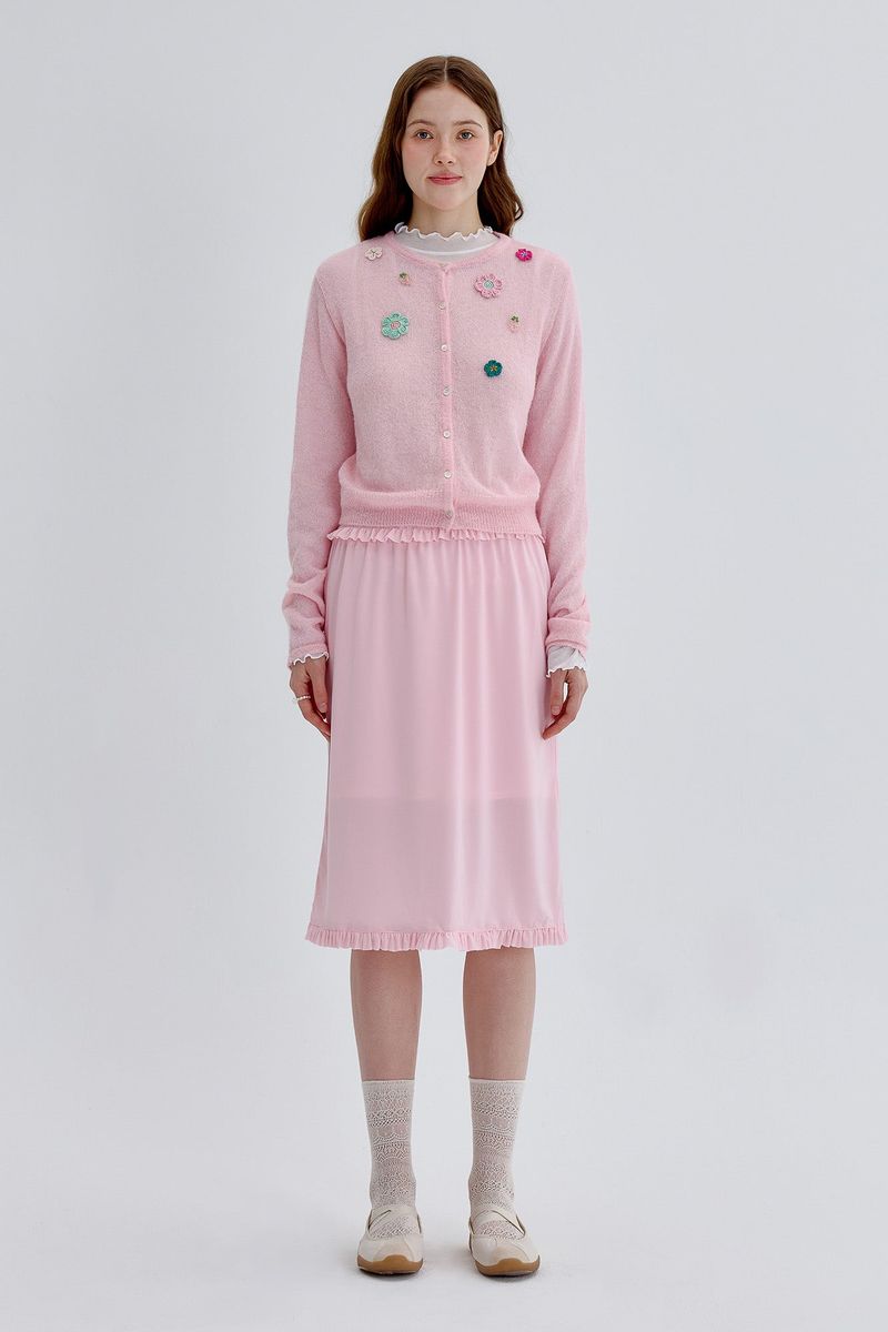 Petal Knit Cardigan [Pink]