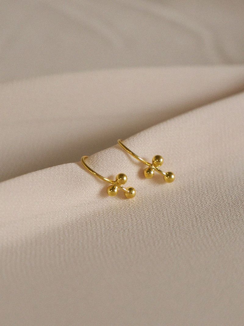 petit flower earring - gold