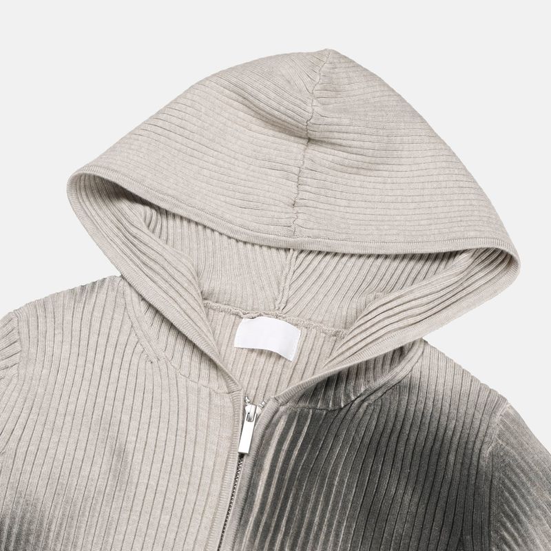Kennen Spray Hooded Knit Zip-Up 2C