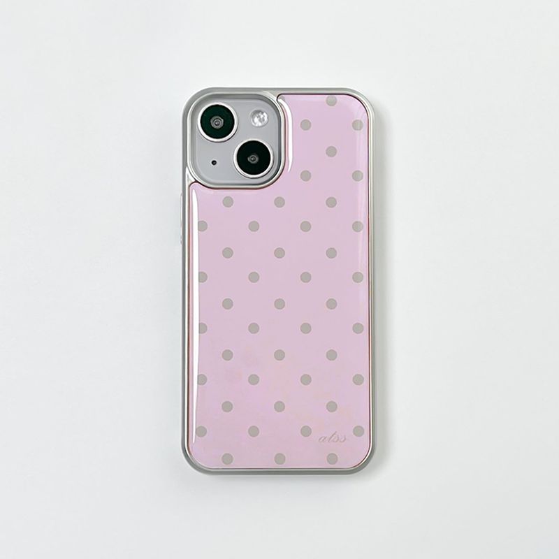 allthesamestudio（オールザセイムスタジオ）の「dot epoxy silver bumper case(pink)（Smartphone Accessories）」