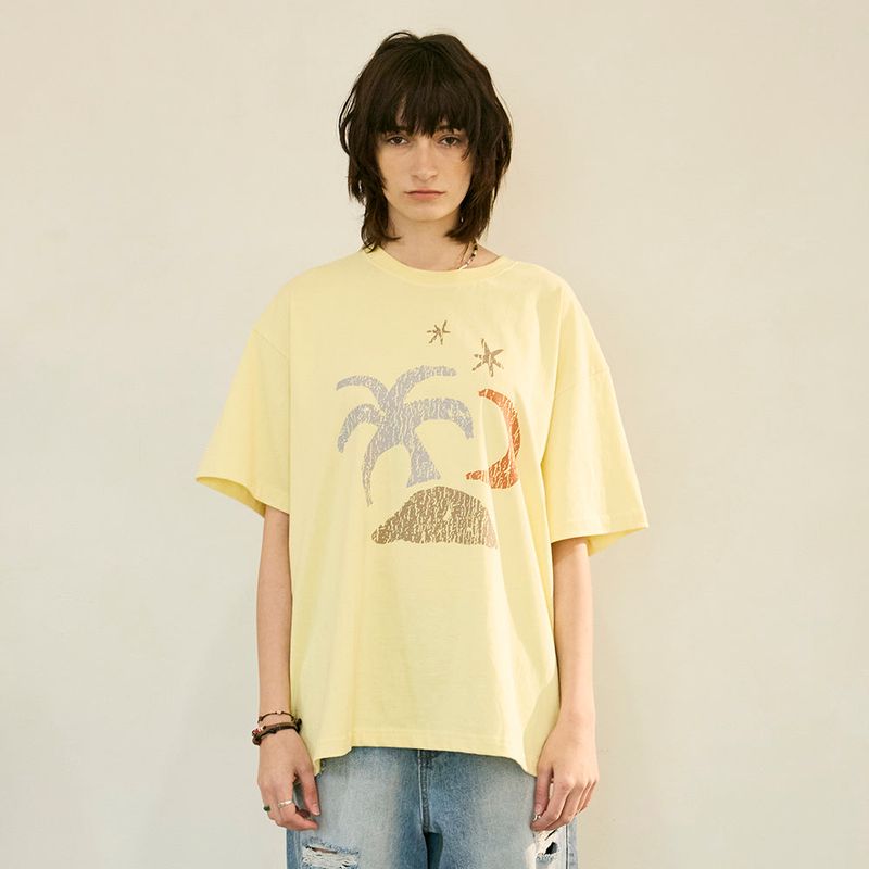 Tropical Half Sleeve T Yellow