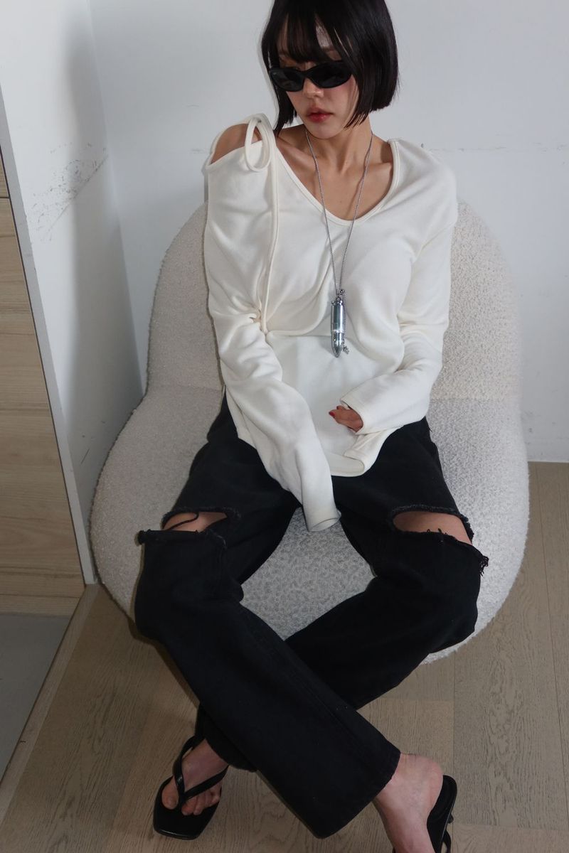 SLIT OFF TOP_IVORY