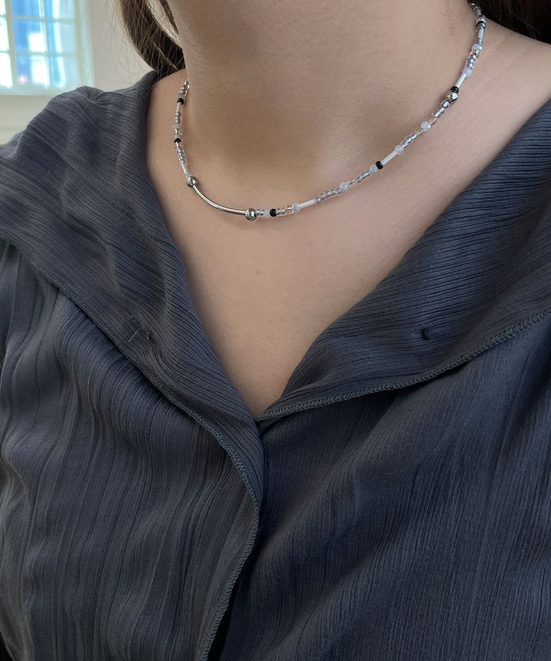 mix steel stick necklace