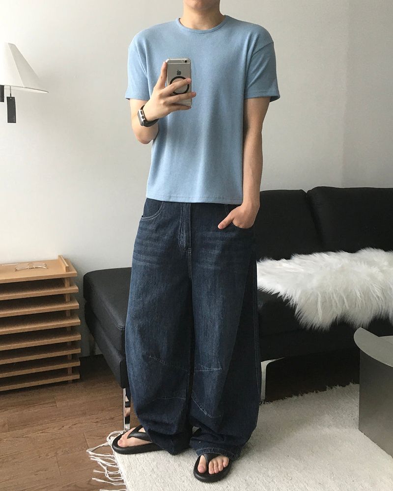 Mood Dark Blue Linen Pants
