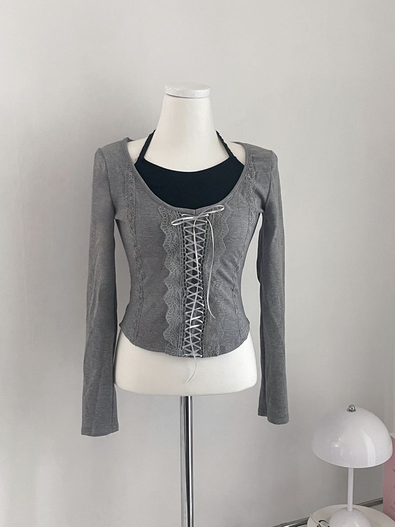 Mini Ribbon Corset Lace T