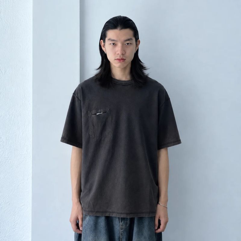 FADE MEET（フェードミート）の「Slashed Pocket Washed Tee（Tops）」