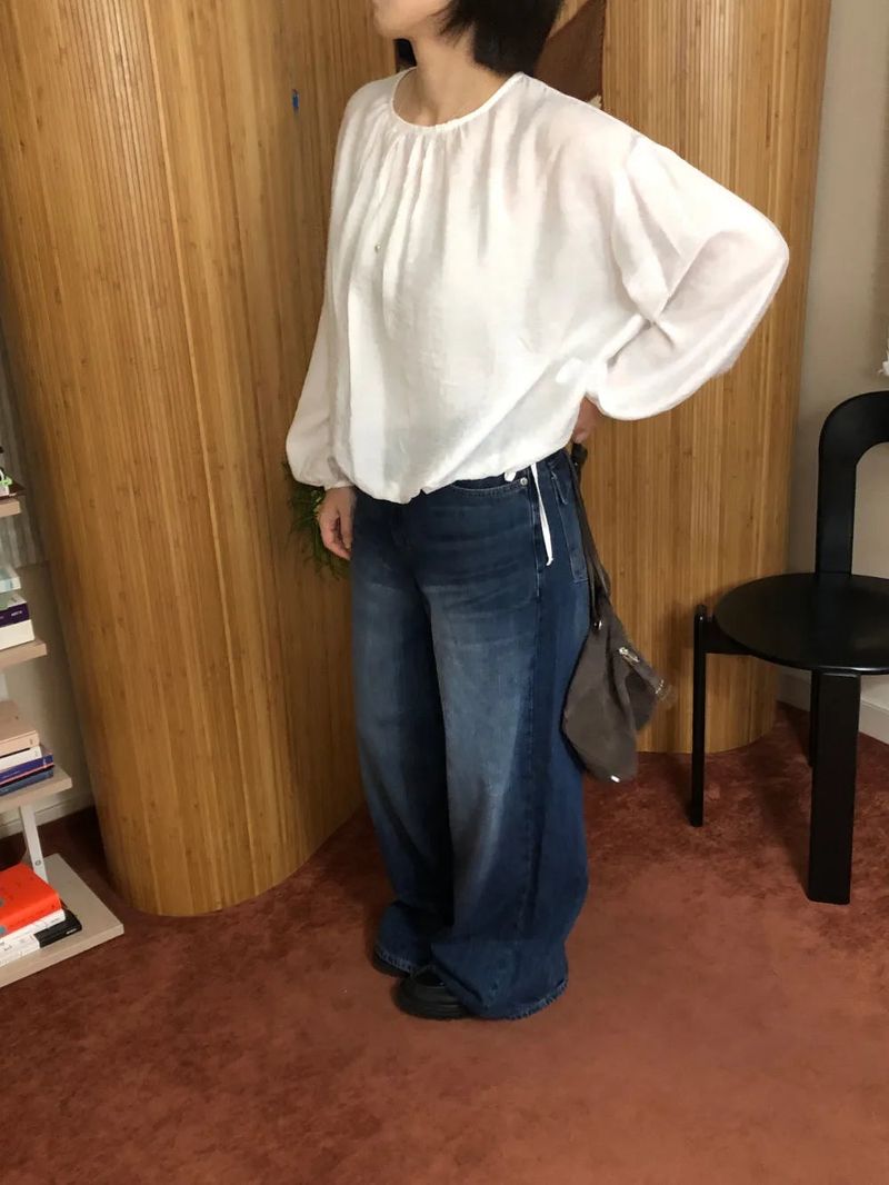 Edge denim pants
