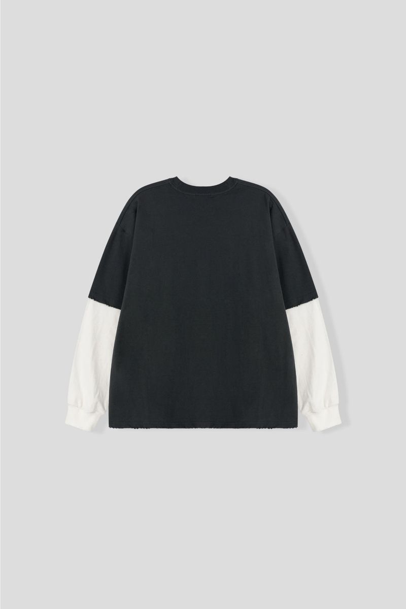Issue Layered Color-Blocked Oversized Long Sleeve