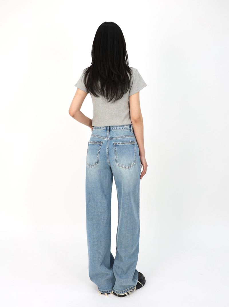 FRADE HEM SLIM WIDE DENIM code 26205