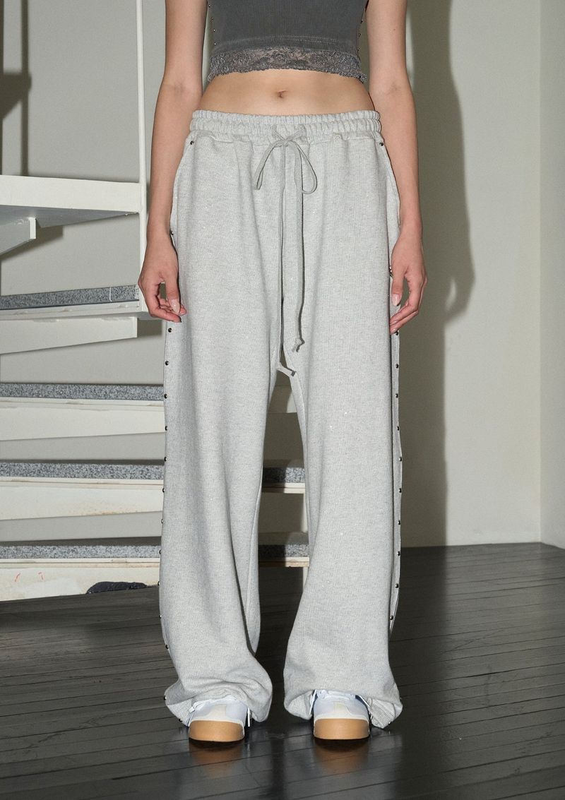 (4th reorder) stud twinkle jogger pt - grey