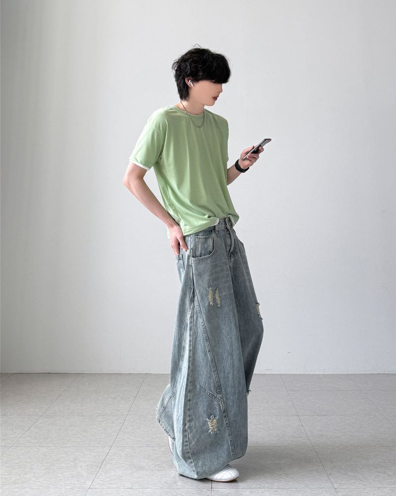 Raito Curved Balloon Denim